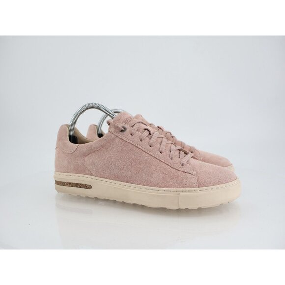Birkenstock Bend Low Sneakers Women 40 9 Blush Pink Suede Leather Lace Up Shoes - Picture 1 of 16